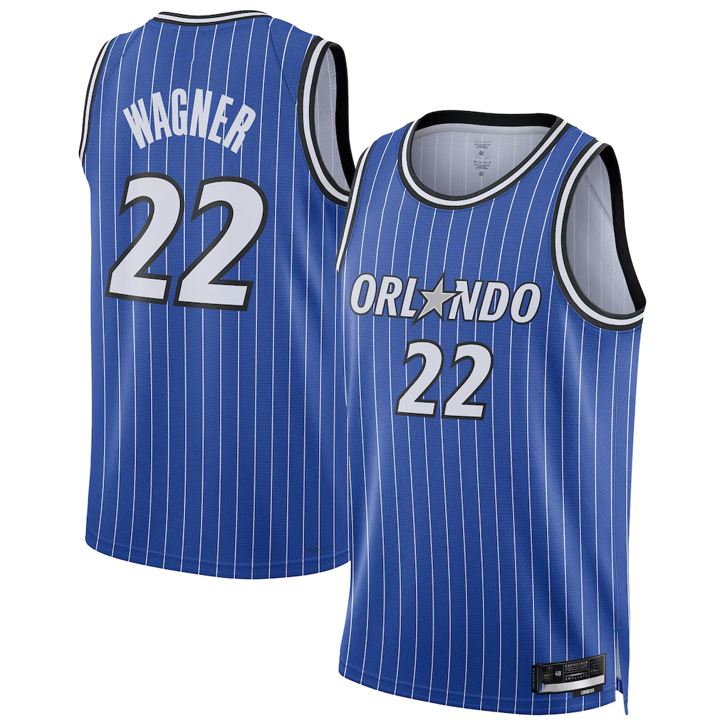 MATTH O.Magic #22 Franz Wagner Blue Swingman Player Jerseys - Icon Edition