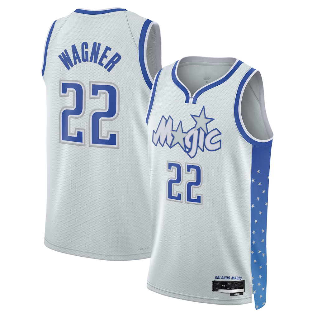MATTH O.Magic #22 Franz Wagner Silver 2025-26 Swingman Jerseys - City Edition