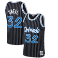MATTH O.Magic #32 Shaquille O'Neal Mitchell & Ness Black Hardwood Classics Swingman Jerseys