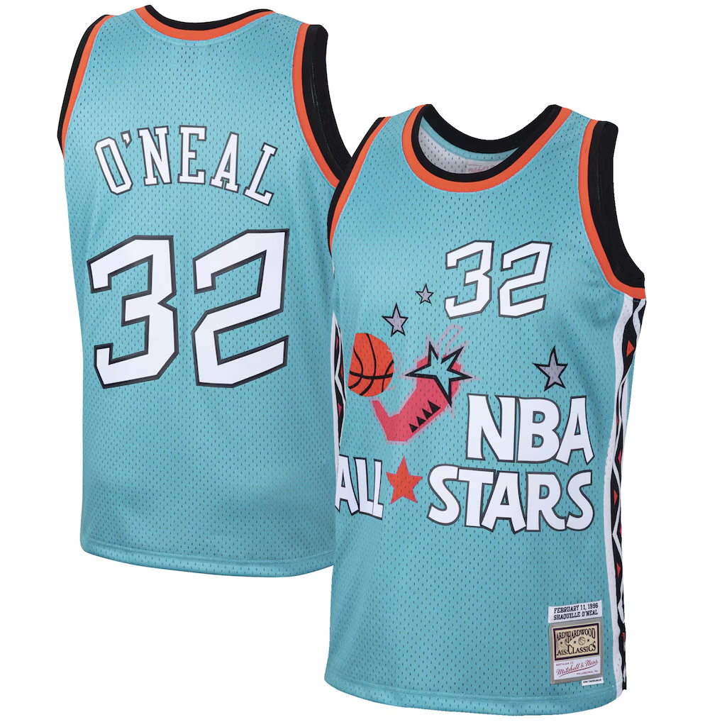 MATTH O.Magic #32 Shaquille O'Neal Mitchell & Ness Teal Eastern Conference 1996 All-Star Hardwood Classics Swingman Jerseys