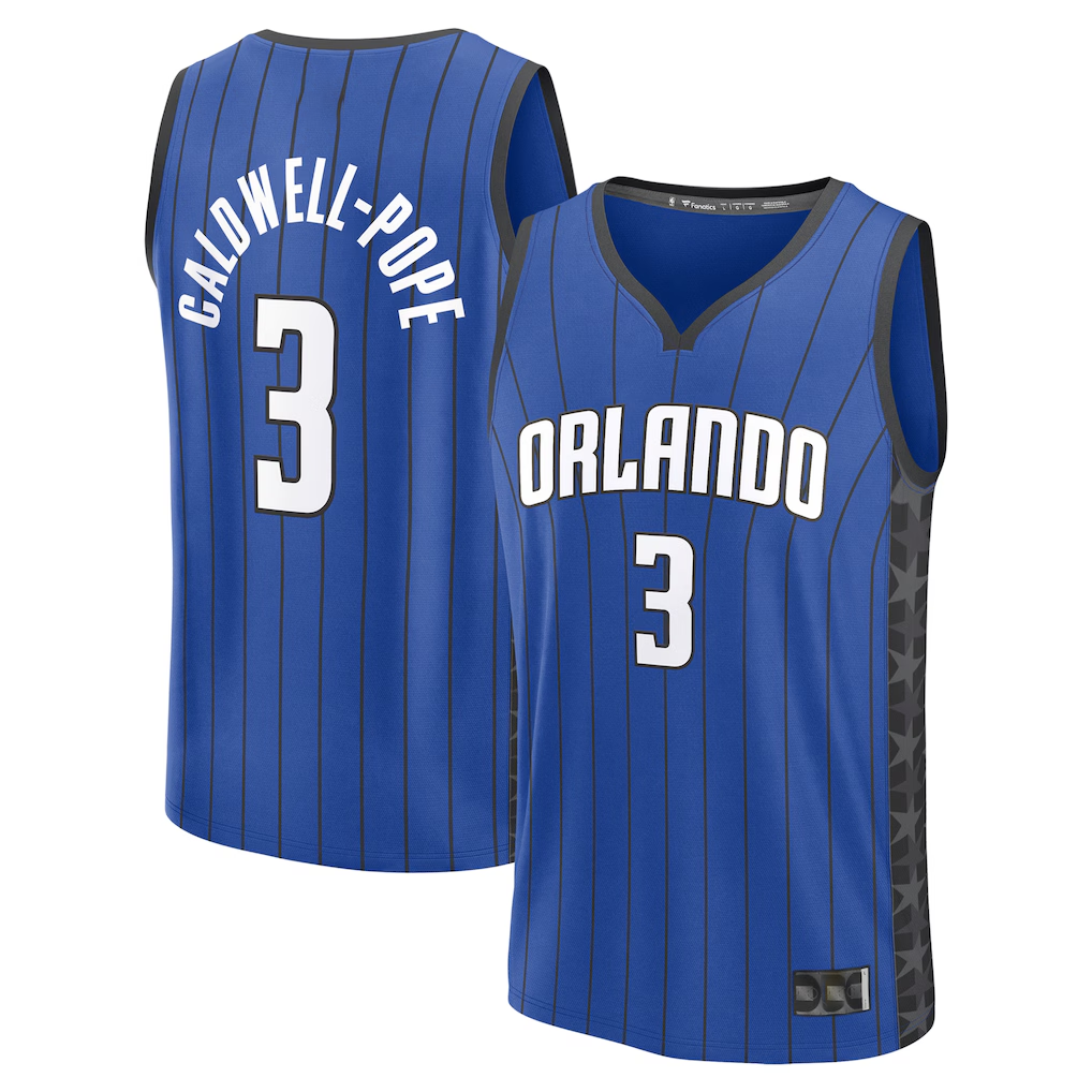 MATTH O.Magic #3 Kentavious Caldwell-Pope Blue Fast Break Replica Player Jerseys - Statement Edition