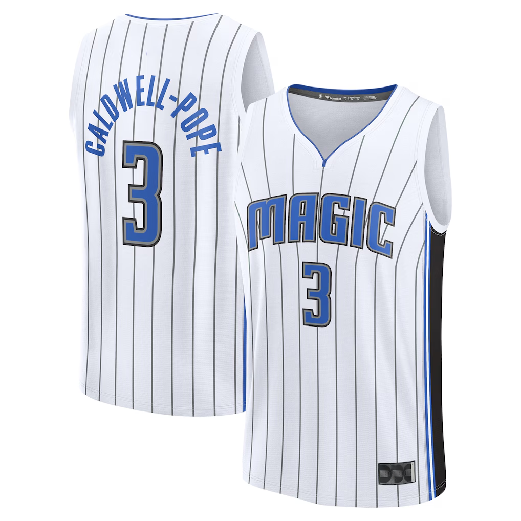 MATTH O.Magic #3 Kentavious Caldwell-Pope White Fast Break Replica Player Jerseys - Association Edition