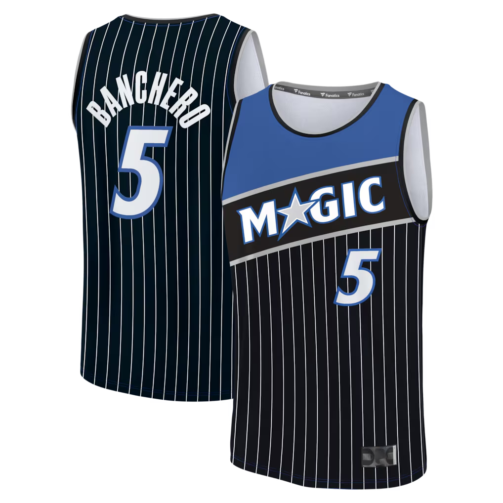 MATTH O.Magic #5 Paolo Banchero Black Fast Break Jerseys - Statement Edition