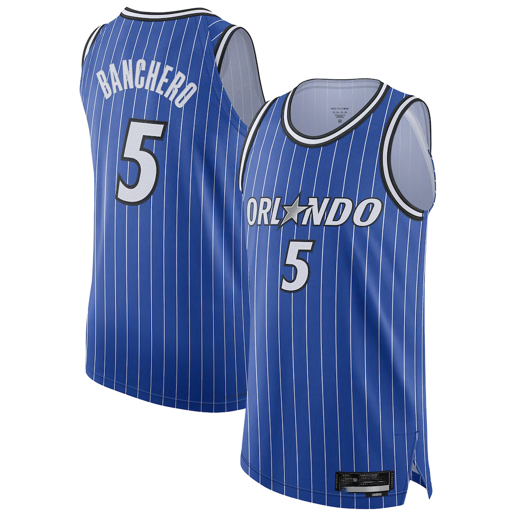 MATTH O.Magic #5 Paolo Banchero Blue Authentic Player Jerseys - Icon Edition
