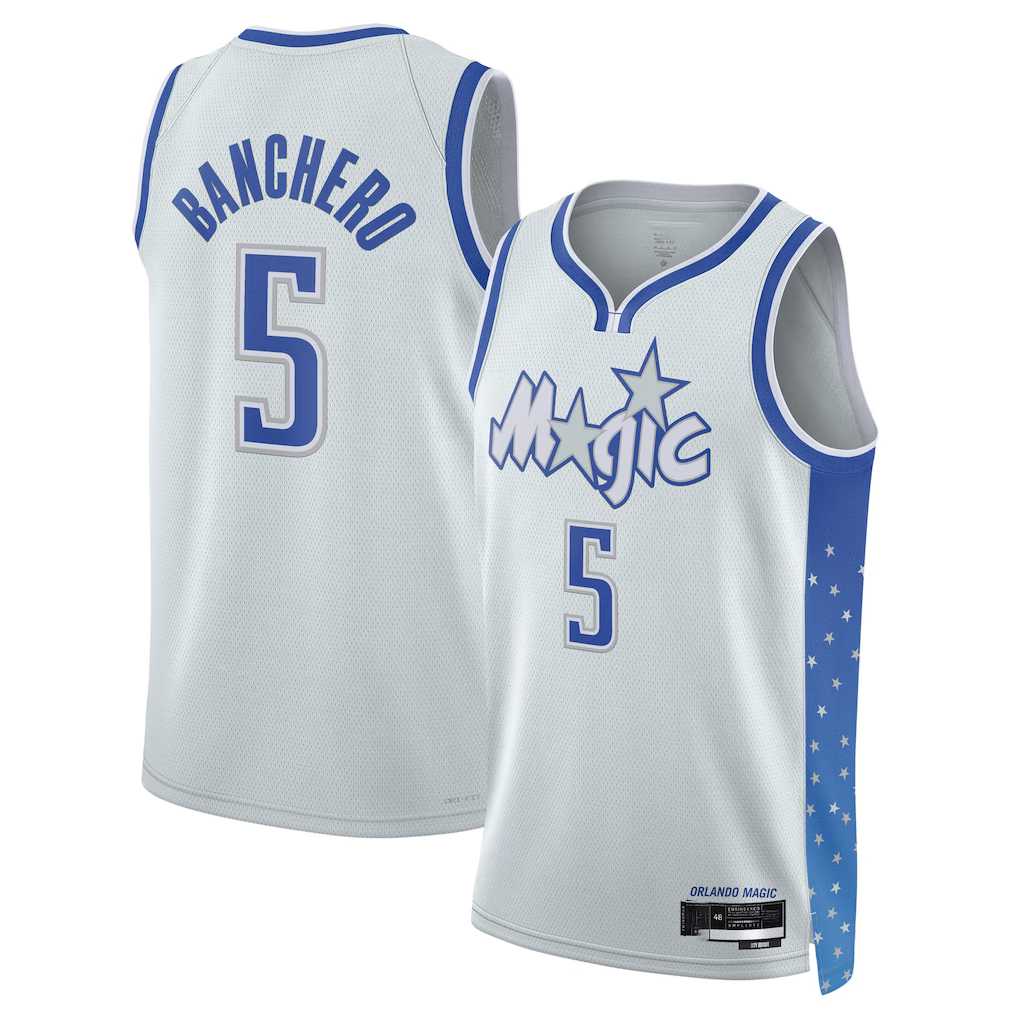 MATTH O.Magic #5 Paolo Banchero Silver 2025-26 Swingman Jerseys - City Edition