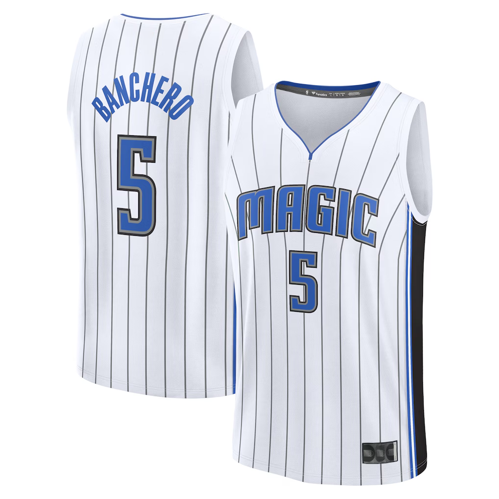MATTH O.Magic #5 Paolo Banchero  White Fast Break Replica Player Jerseys - Association Edition