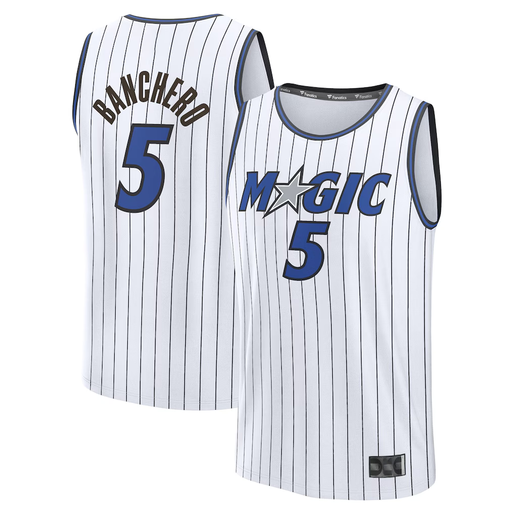 MATTH O.Magic #5 Paolo Banchero  White Fast Break Replica Player Jerseys - Association Edition