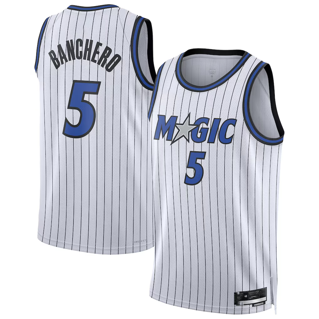 MATTH O.Magic #5 Paolo Banchero White Swingman Player Jerseys - Association Edition