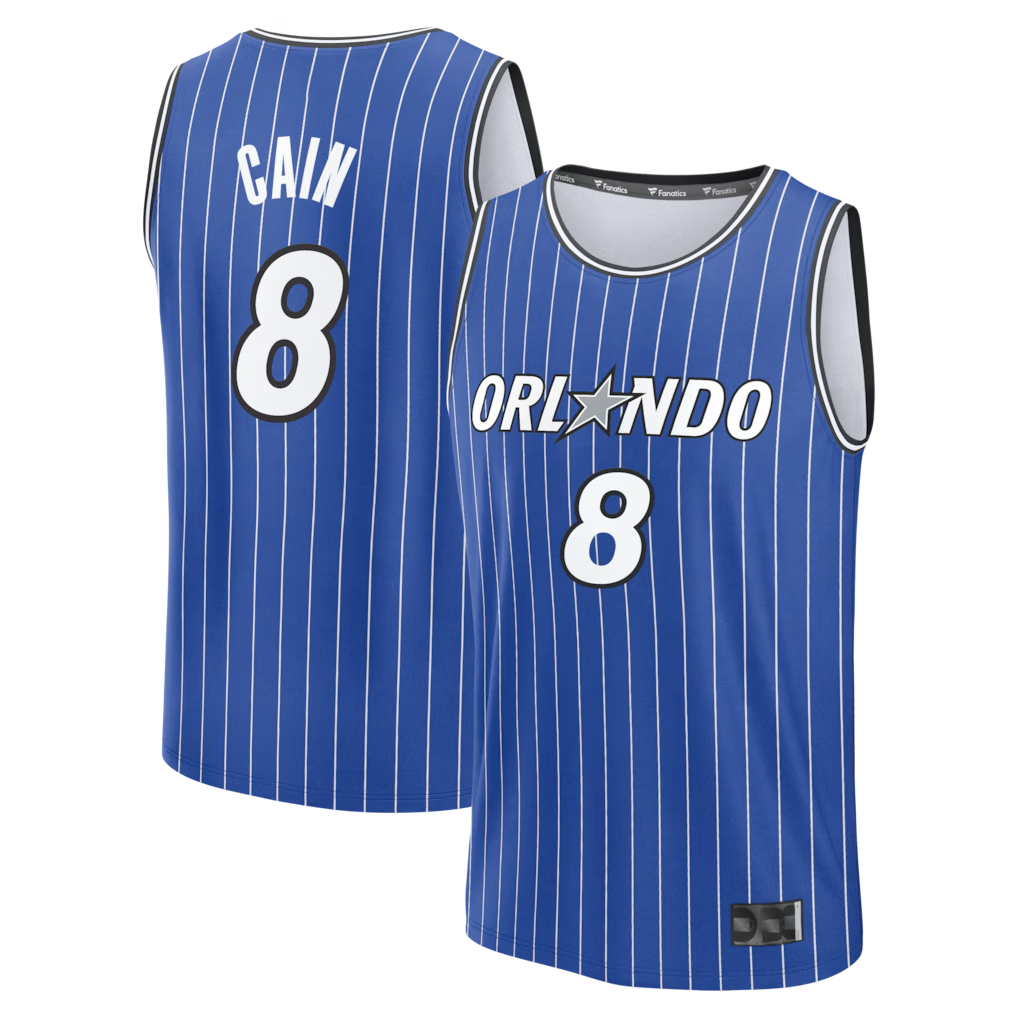 MATTH O.Magic #8 Jamal Cain Blue Fast Break Jerseys - Icon Edition