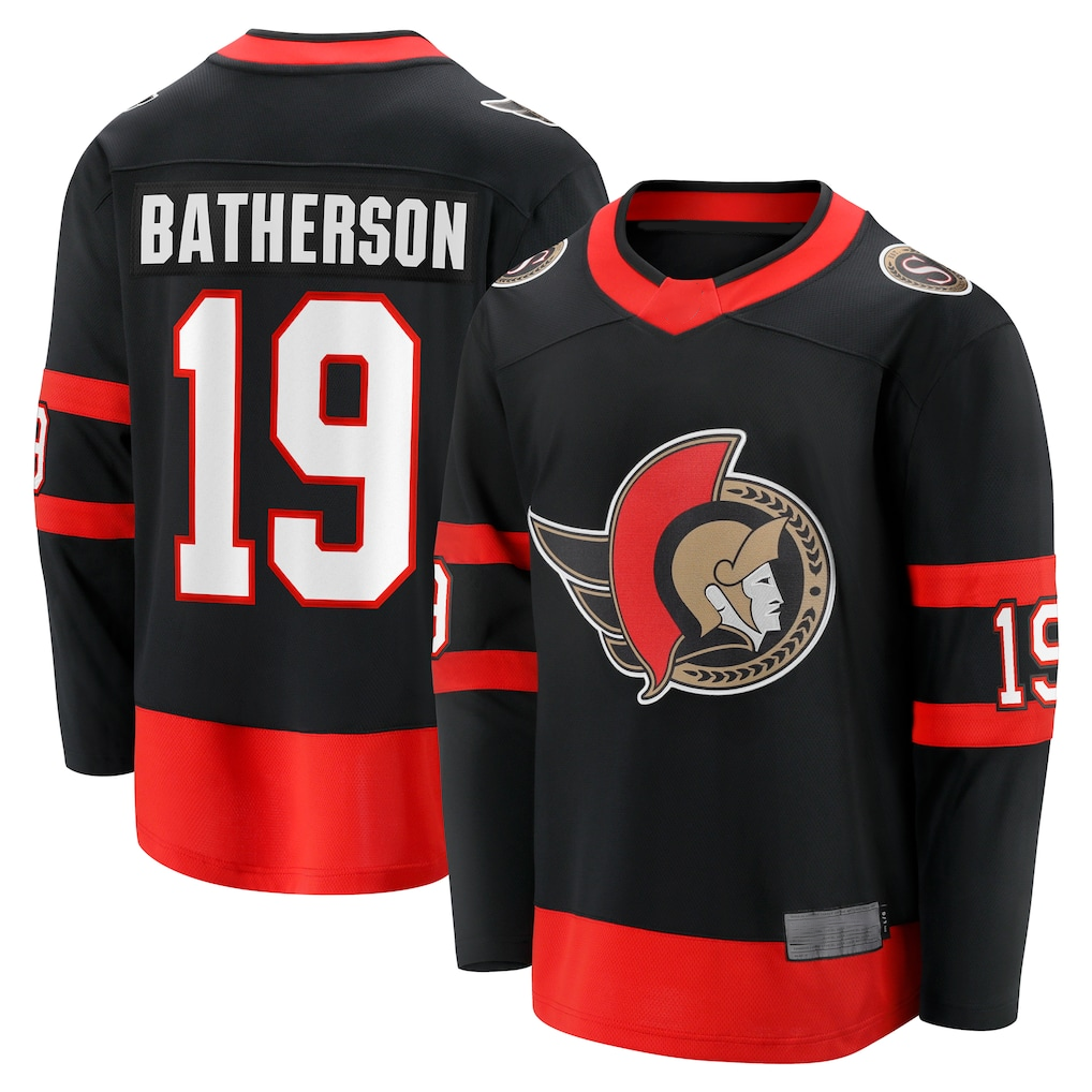 MATTH O.Senators #19 Drake Batherson Black Home Breakaway Jerseys
