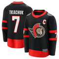 MATTH O.Senators #7 Brady Tkachuk Black Home Breakaway Jerseys