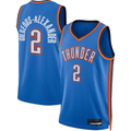 MATTH OC.Thunder #2 Shai Gilgeous-Alexander Blue Swingman Stitched Jerseys - Icon Edition