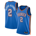 MATTH OC.Thunder #2 Shai Gilgeous-Alexander Blue Swingman Stitched Jerseys- Icon Edition