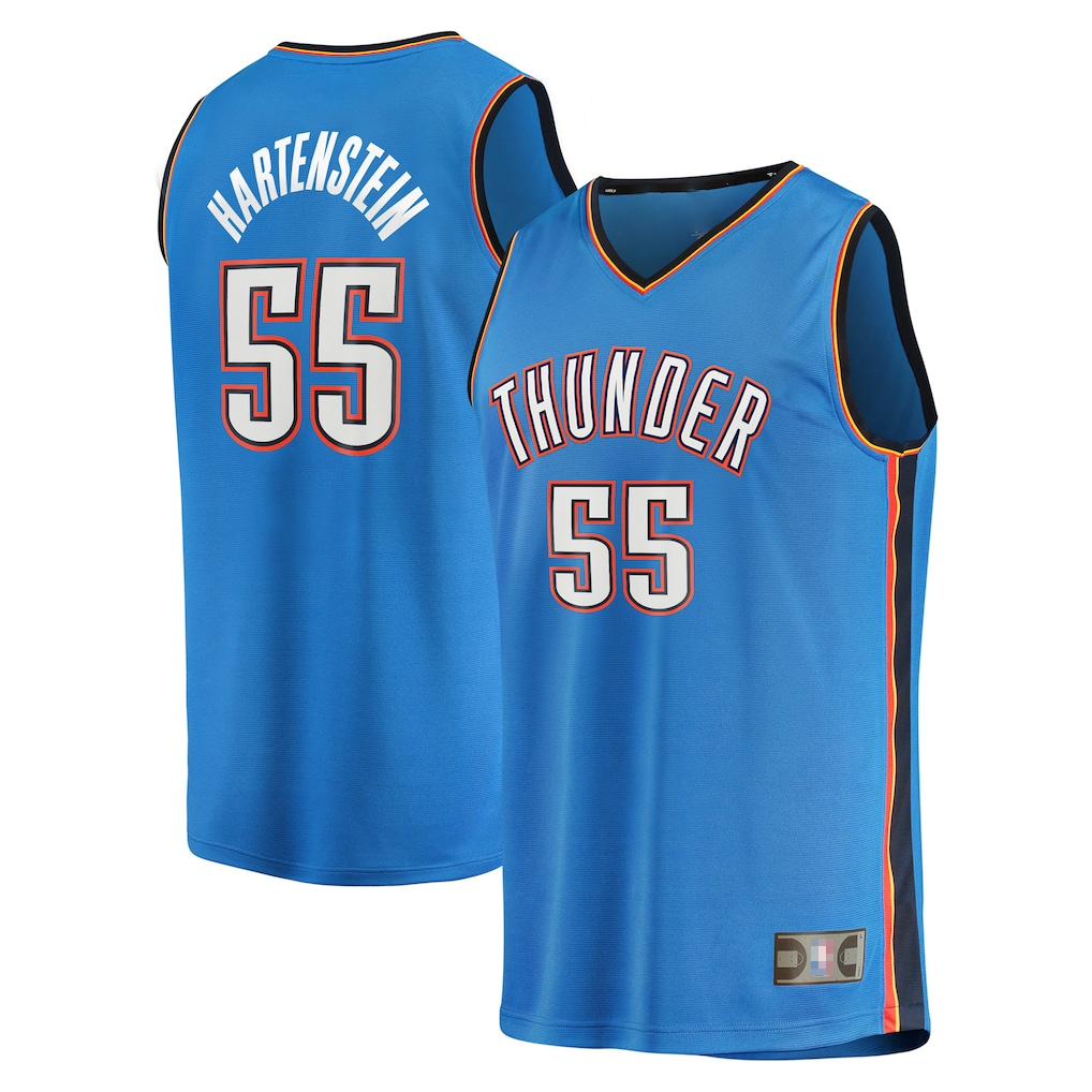 MATTH OC.Thunder #55 Isaiah Hartenstein Blue Fast Break Replica Player Stitched Jerseys - Icon Edition