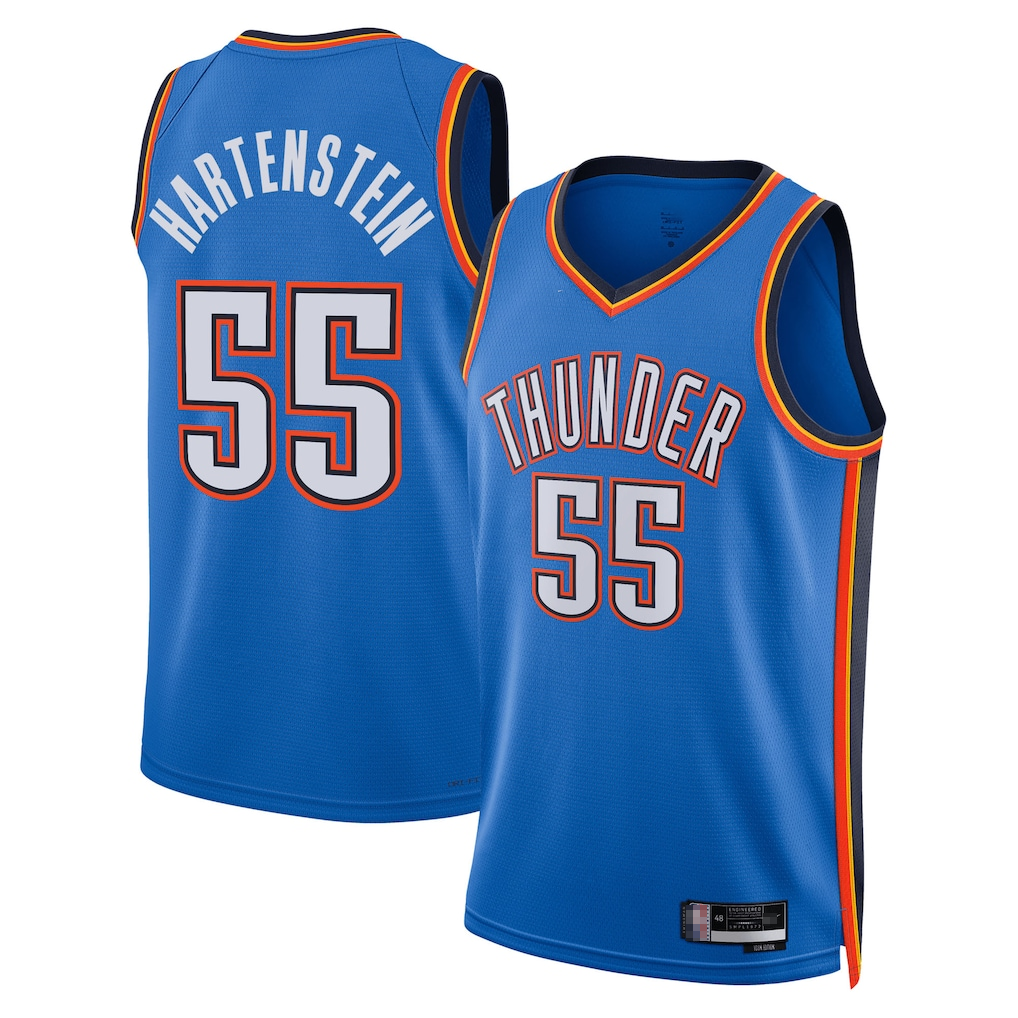 MATTH OC.Thunder #55 Isaiah Hartenstein Blue Swingman Stitched Jerseys - Icon Edition