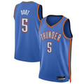 MATTH OC.Thunder #5 Luguentz Dort Blue Swingman Player Stitched Jerseys - Icon Edition