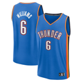 MATTH OC.Thunder #6 Jaylin Williams Blue Fast Break Replica Player Stitched Jerseys - Icon Edition