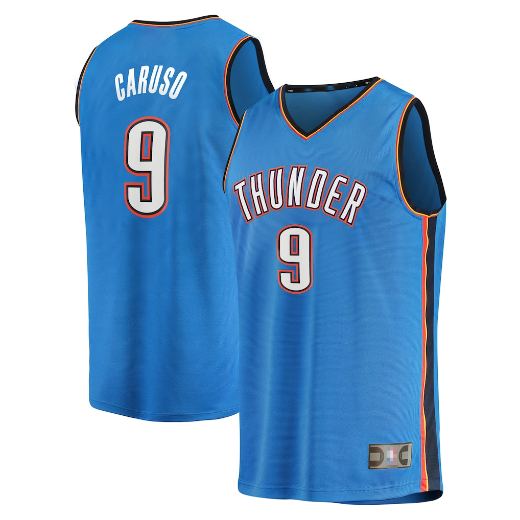 MATTH OC.Thunder #9 Alex Caruso Blue Fast Break Replica Player Stitched Jerseys - Icon Edition