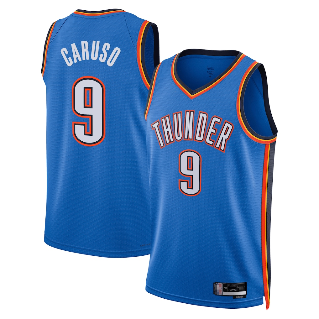 MATTH OC.Thunder #9 Alex Caruso Blue Swingman Stitched Jerseys- Icon Edition