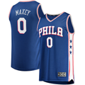 MATTH P.76ers #0 Tyrese Maxey  Royal Fast Break Replica Jerseys - Icon Edition
