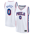 MATTH P.76ers #0 Tyrese Maxey White Fast Break Replica Player Jerseys - Association Edition
