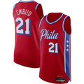 MATTH P.76ers #21 Joel Embiid Jordan Brand Red Authentic Player Jerseys - Statement Edition