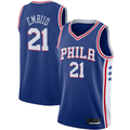 MATTH P.76ers #21 Joel Embiid Royal 2019-2020 Swingman Jerseys - Icon Edition