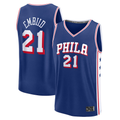MATTH P.76ers #21 Joel Embiid  Royal Fast Break Replica Jerseys - Icon Edition