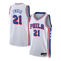 MATTH P.76ers #21 Joel Embiid White Swingman Jerseys - Association Edition