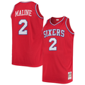 MATTH P.76ers #2 Moses Malone Mitchell & Ness Red 1982-83 Big & Tall Hardwood Classics Swingman Jerseys