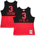 MATTH P.76ers #3 Allen Iverson Mitchell & Ness Black 2003-04 Hardwood Classics Reload 2.0 Swingman Jerseys
