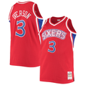 MATTH P.76ers #3 Allen Iverson Mitchell & Ness Red 1996-97 Big & Tall Hardwood Classics Swingman Jerseys