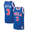 MATTH P.76ers #3 Allen Iverson Mitchell & Ness Royal 199697 Hardwood Classics Swingman Jerseys