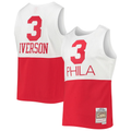 MATTH P.76ers #3 Allen Iverson Mitchell & Ness White 2003-2004 Hardwood Classics Swingman Jerseys