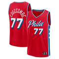MATTH P.76ers #77 VJ Edgecombe Red Fast Break Replica Player Jerseys - Statement Edition
