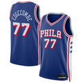 MATTH P.76ers #77 VJ Edgecombe Royal Swingman Jerseys - Icon Edition