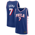 MATTH P.76ers #7 Jaylen Brown Fanatics Royal Fast Break JerseyS - Icon Edition