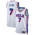 MATTH P.76ers #7 White Swingman Jerseys - Association Edition