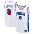MATTH P.76ers #8 Paul George White Fast Break Replica Player Jerseys