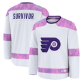 MATTH P.Flyers White Hockey Fights Cancer Deslauriers Practice Jerseys