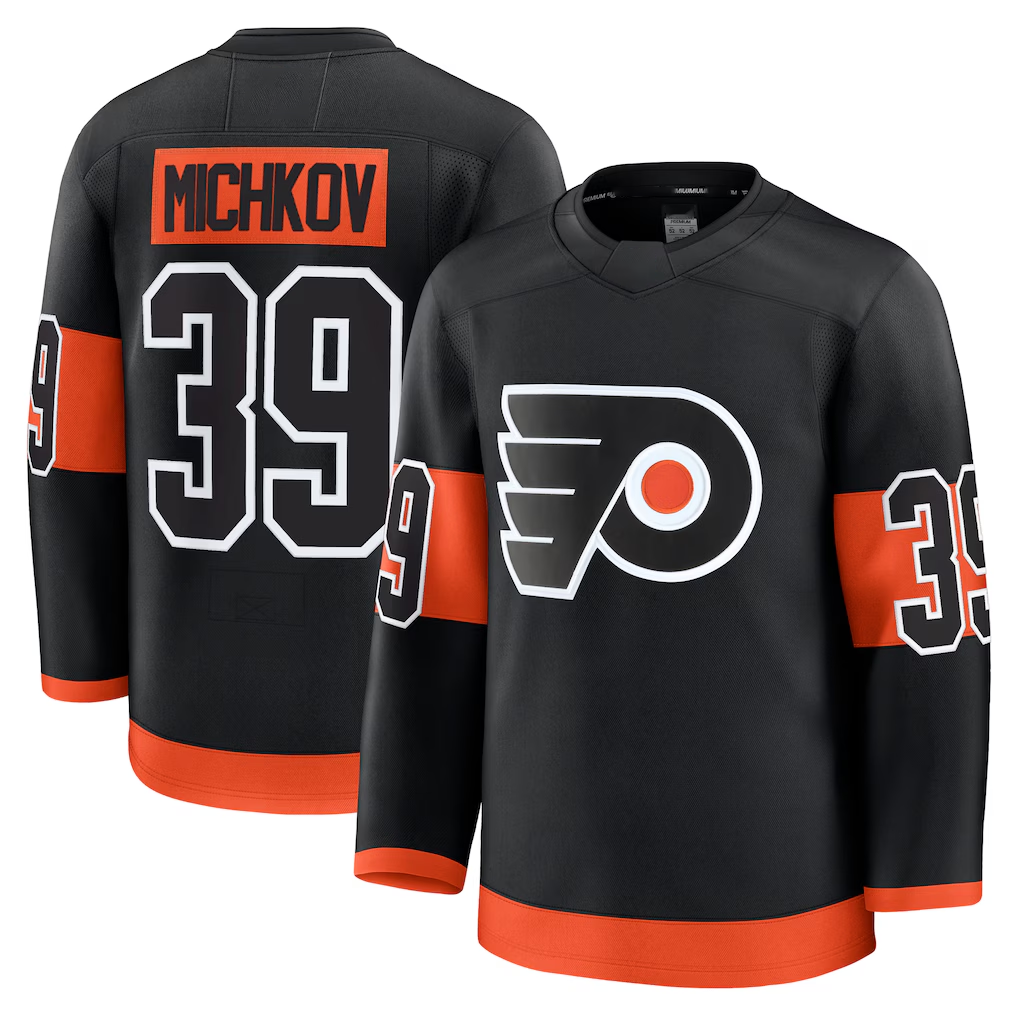 MATTH P.Flyers #39 Matvei Michkov Black Alternate Premium Jerseys