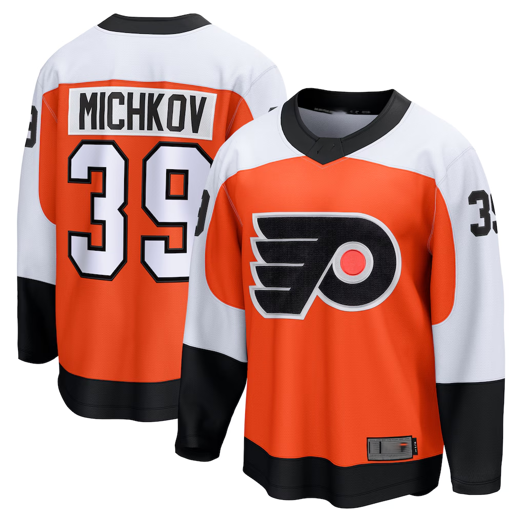 MATTH P.Flyers #39 Matvei Michkov Orange Home Premium Jerseys