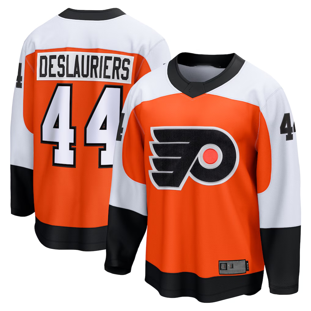 MATTH P.Flyers #44 Nicolas Deslauriers Orange Home Premier Breakaway Player Jerseys