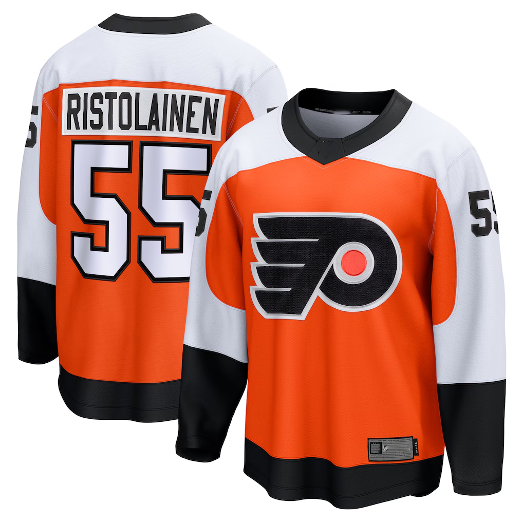 MATTH P.Flyers #55 Rasmus Ristolainen Orange Home Breakaway Jerseys