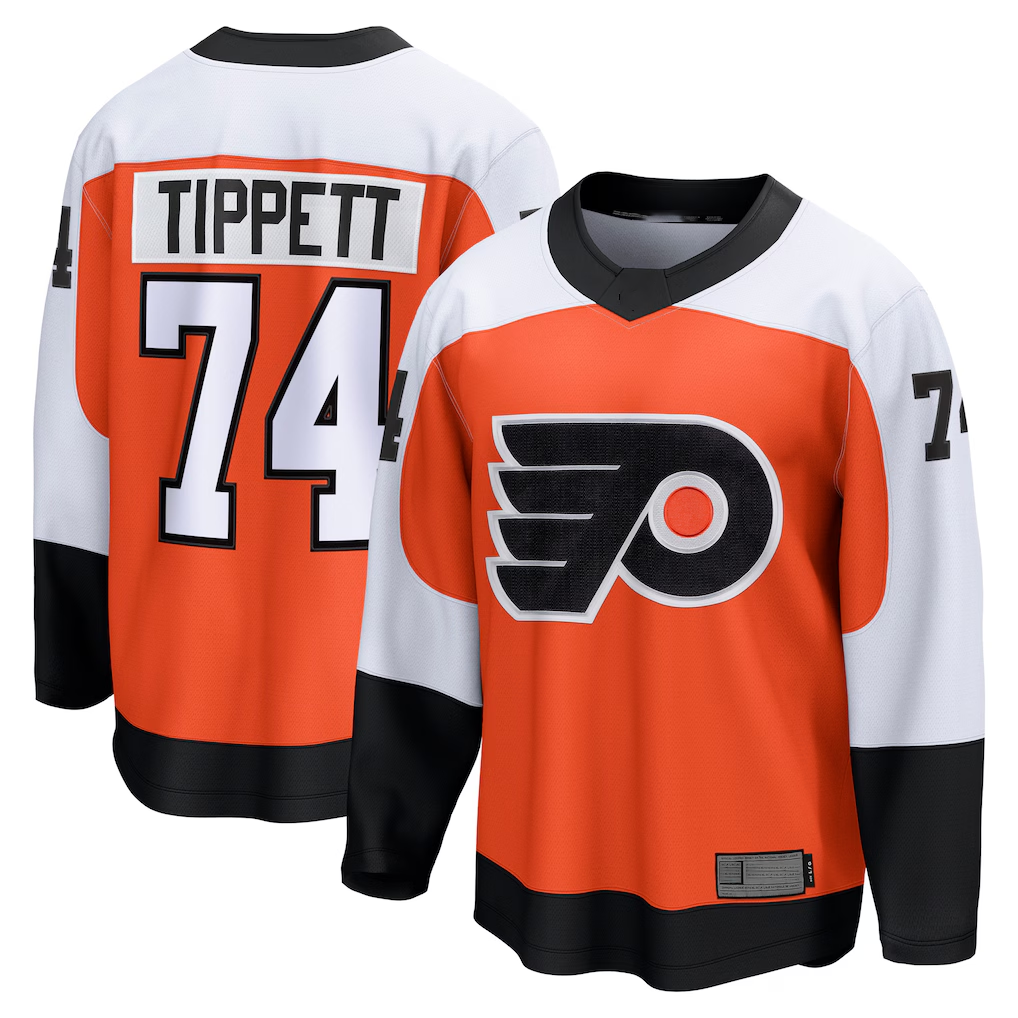 MATTH P.Flyers #74 Owen Tippett Orange Home Breakaway Jerseys
