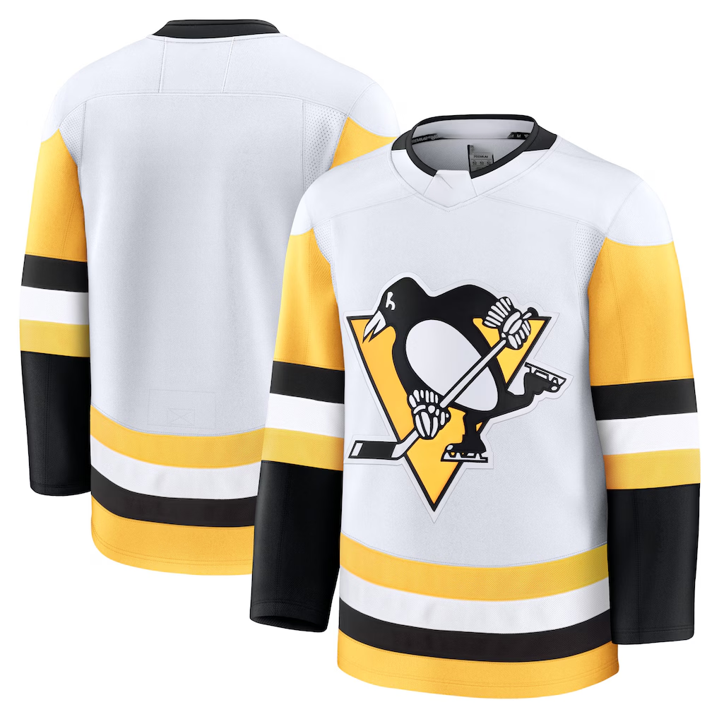 MATTH P.Penguins White Away Premium Jerseys