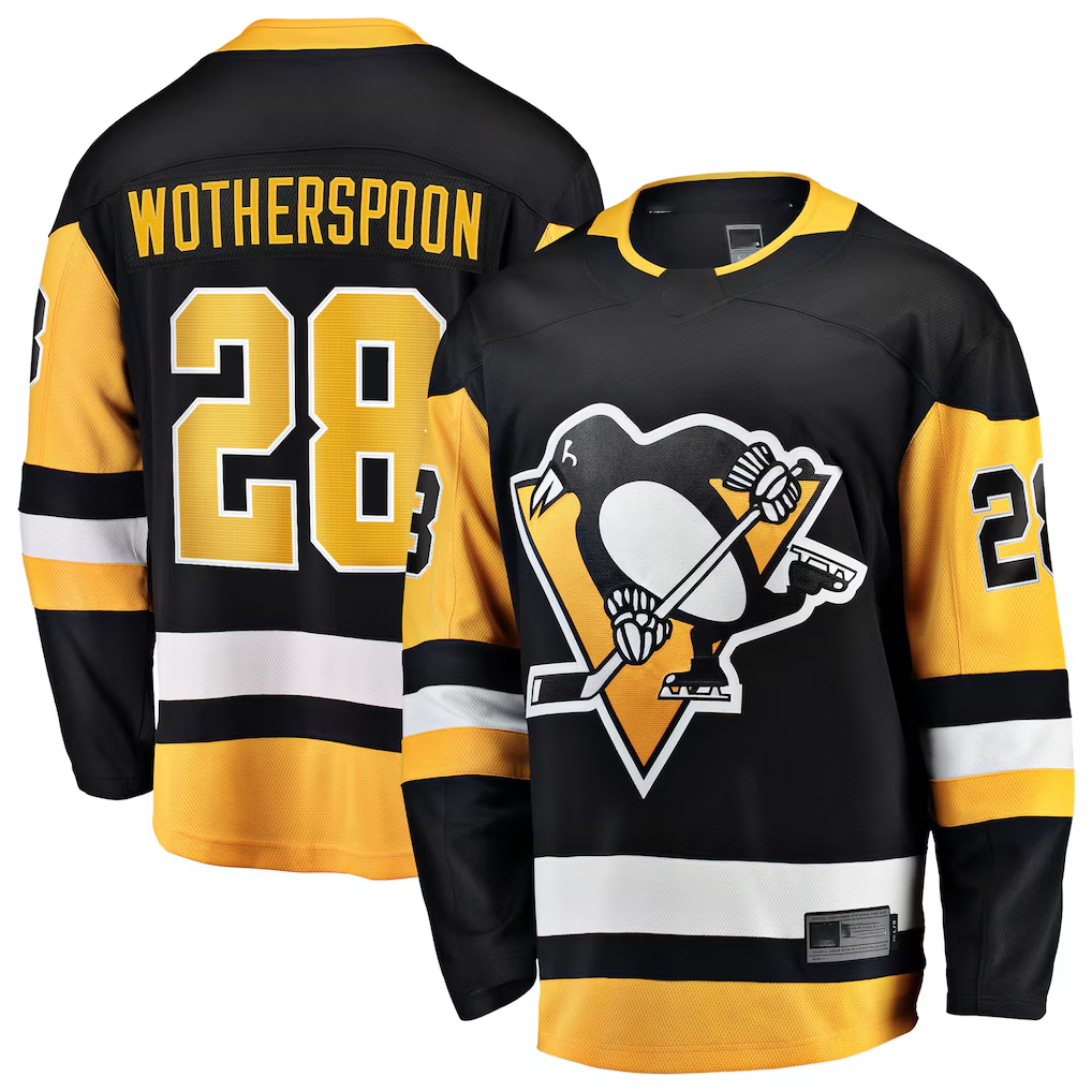 MATTH P.Penguins #28 Parker Wotherspoon Black Home Breakaway Jerseys