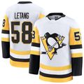 MATTH P.Penguins #58 Kris Letang White Premium Jerseys