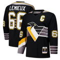 MATTH P.Penguins #66 Mario Lemieux Black 1996?97 Power Play Jerseys