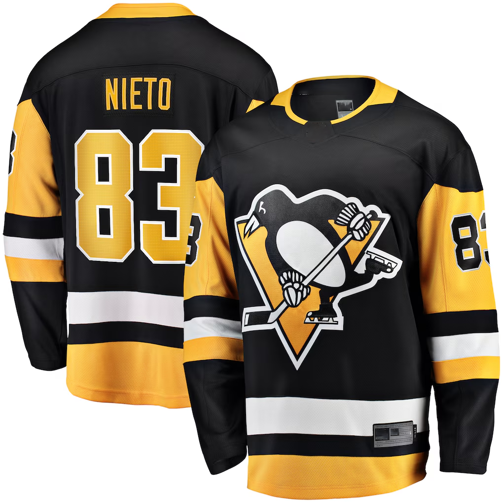 MATTH P.Penguins #83 Matt Nieto Black Home Breakaway Jerseys
